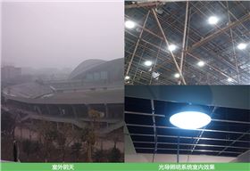 霧霾天時光導照明系統的效果